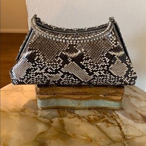 Gorgeous genuine Python evening handbag